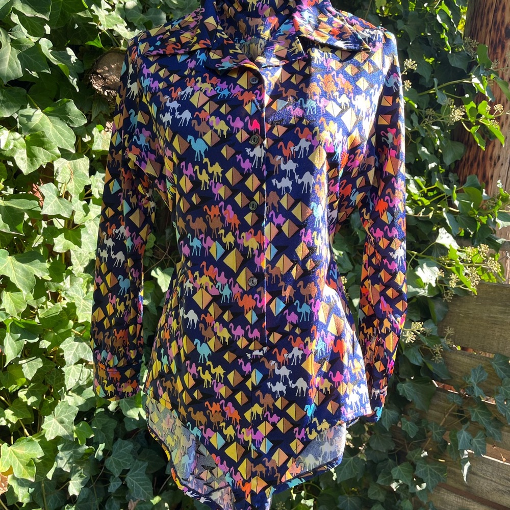 Colorful Camel Geometric Patterned Bodysuit